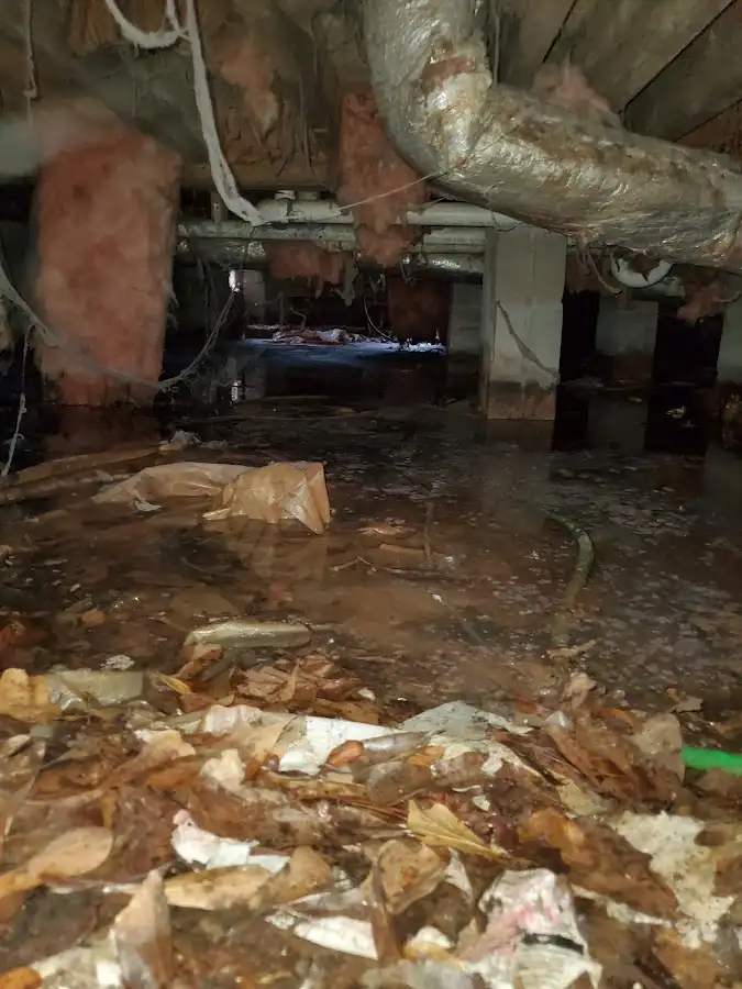 Crawl space flood assessment for Commercial Water Damage Restoration in Birch Run